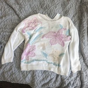 Vintage knitted flower sweater
